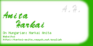 anita harkai business card